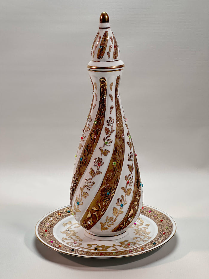 Handcrafted Porcelain Decorative Vase (Golden) 08