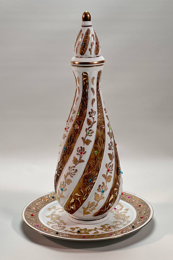 Handcrafted Porcelain Decorative Vase (Golden) 08