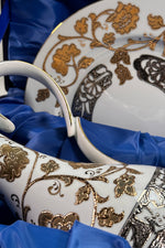 Handcrafted Porcelain Decorative Decanter (Golden & Silver) 11