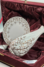 Handcrafted Porcelain Decorative Vase (Golden) 10